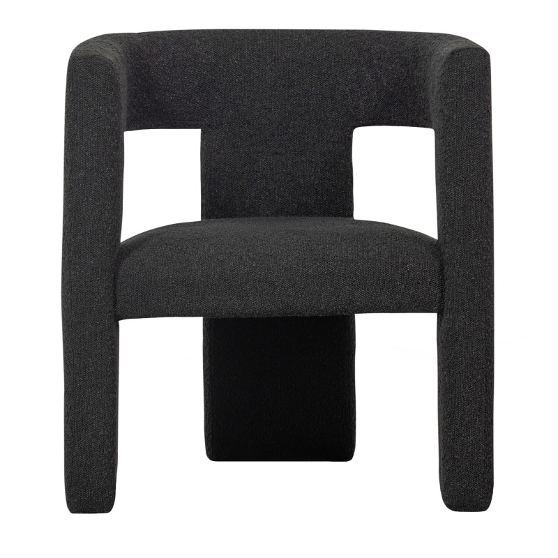 ARMCHAIR TW DARG GREY BOUCLE - CHAIRS, STOOLS